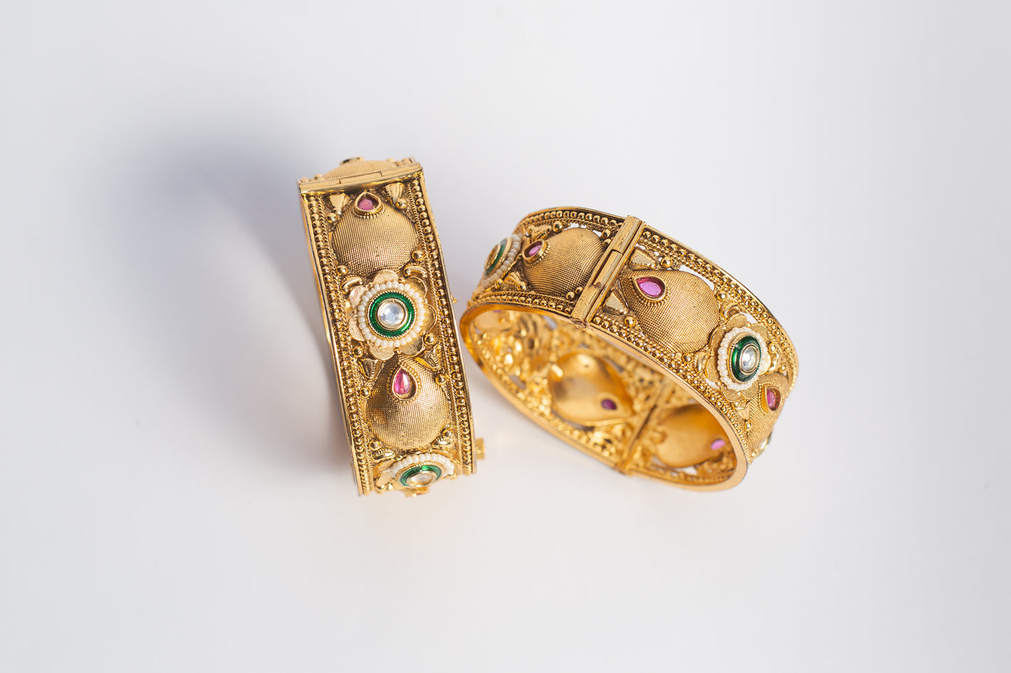 Minakari Flower Screw Bangles