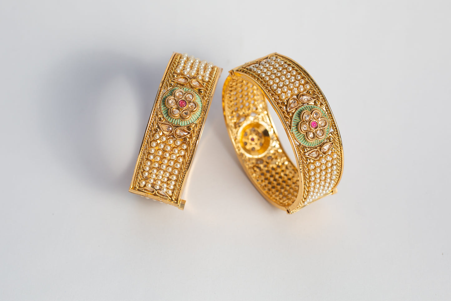 Moti-Flower- Kada Bangles