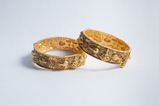 Lakshmi- Elephant- Minakari Bangles