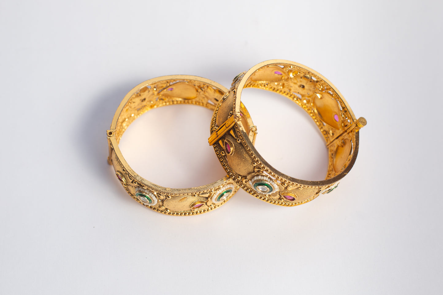 Minakari Flower Screw Bangles