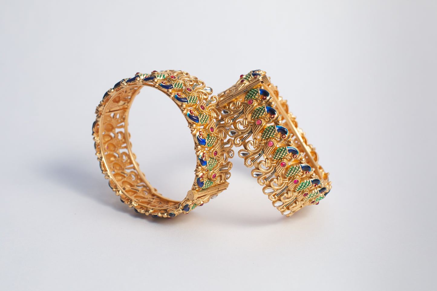 Peacock Screw Bangles