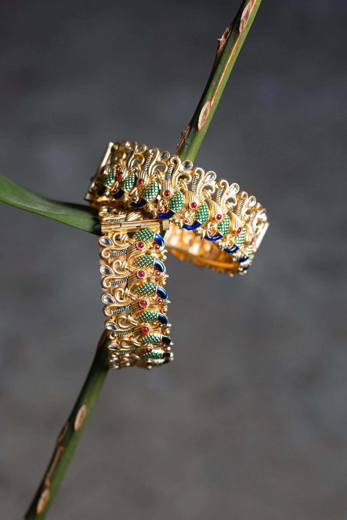 Peacock Screw Bangles