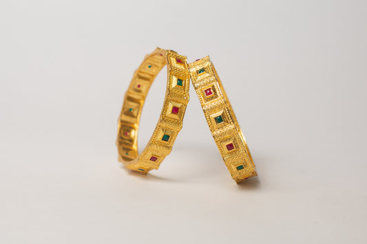 Minakari Gold Plated Bangles
