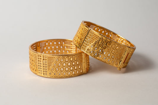 Dew Drop Gold Plated Bangles
